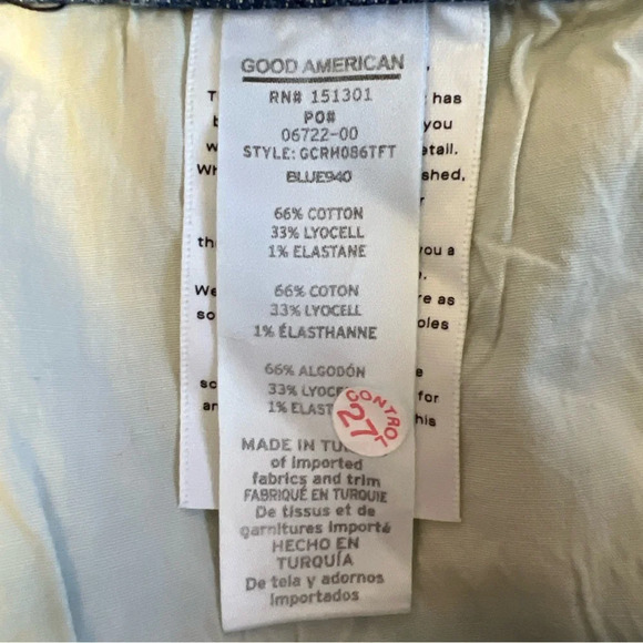 NWT! Good American Good Classic High Rise Jeans Size 15 Skinnyish Fit 28” Inseam - Picture 8 of 14